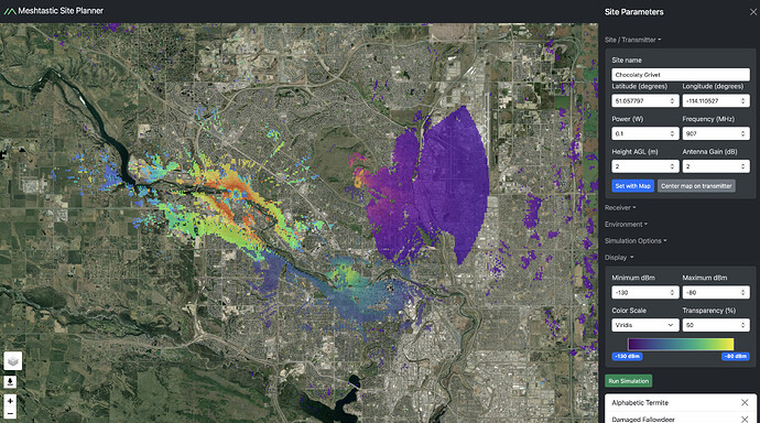 Two node mesh covering Calgary, Alberta